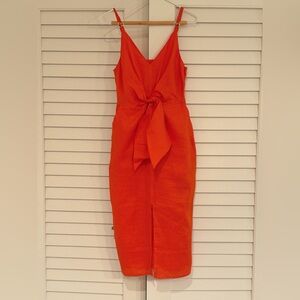 NWT Reiss Linen Wrap Dress